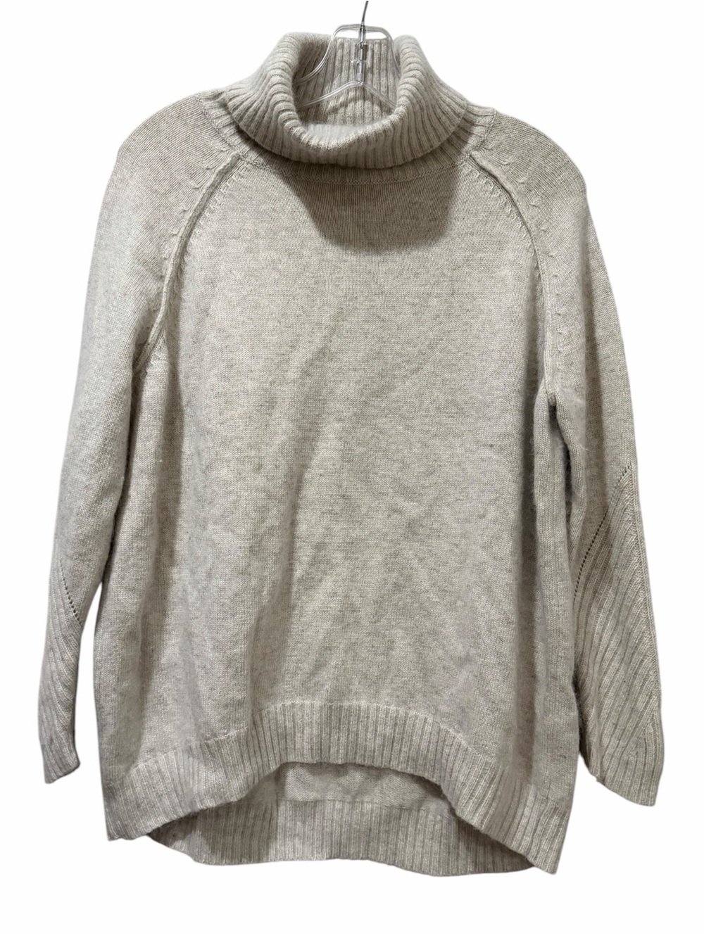 Anthropologie See u Soon S/M Beige Oatmeal Wool Blend Cowl Neck Sweater NWT B6